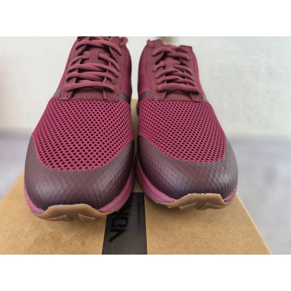York Athletics The Henry Mid Air Mesh Trainers Wrath Burgundy Mens 11 03102-33